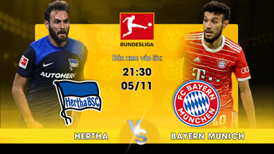 Link Xem Trực Tiếp Hertha BSC Berlin vs Bayern Munich 21h30 ngày 05/11